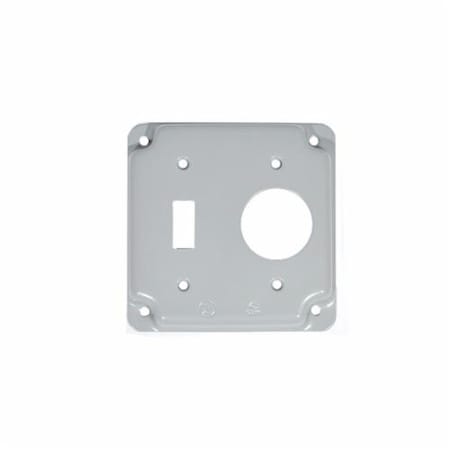 Mulberry Electrical Box Cover, 2 Gangs Gang, Steel, Toggle/Single Receptacle, Raised Cover Type 11414